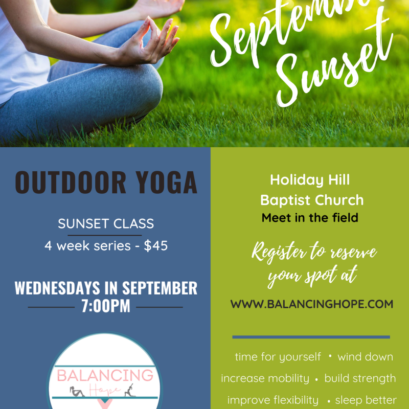 SUNSET YOGA Flyer - Fall 2020